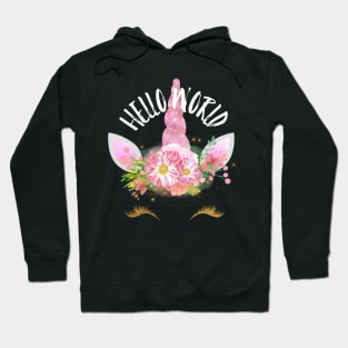 Hello World Unicorn Hoodie